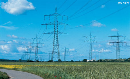 Netz der Elektrizitätsversorgung - Abschnitt EnBW