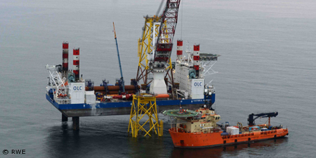 Offshore-Windpark „Nordsee Ost“: Fundamente erfolgreich installiert