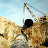 Bau einer Gaspipeline