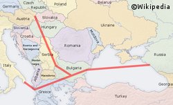 Verlauf der geplanten South Stream-Pipeline