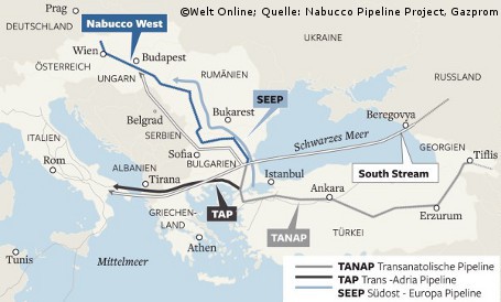 Nabucco-Pipeline wird nicht gebaut